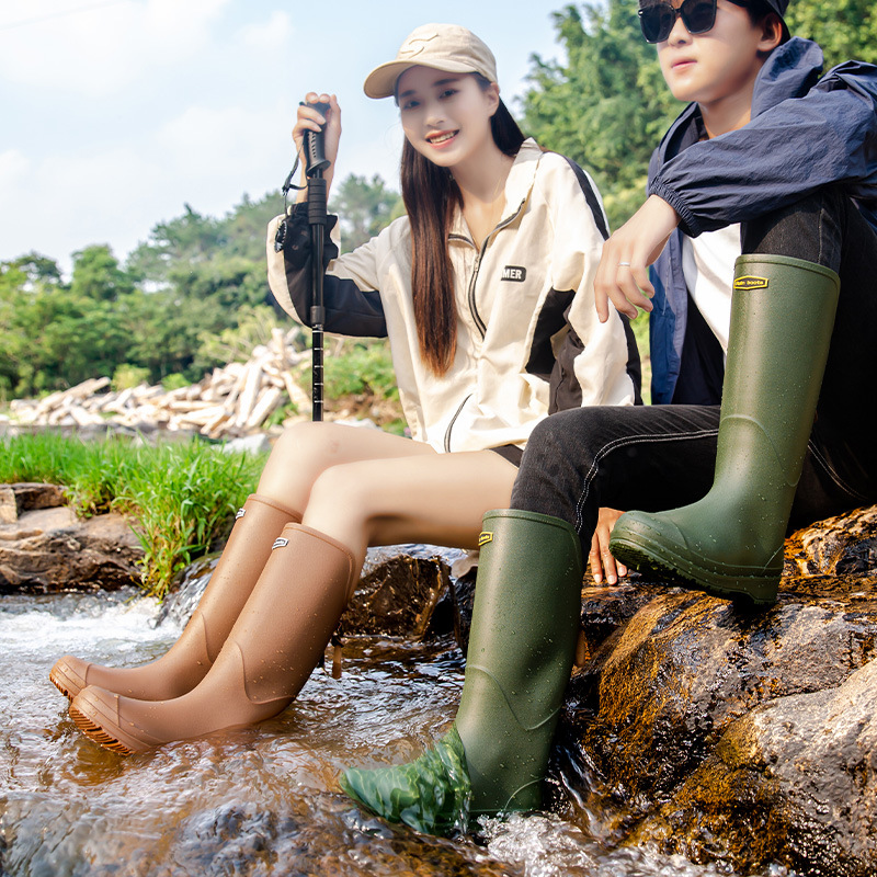 Thick Sole Tall Waterproof Rai - Fishing Boots 评论和价格