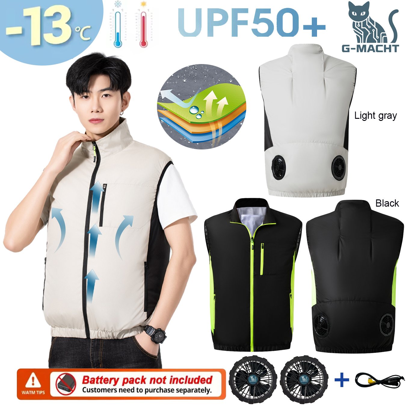 Summer Breathable Wearable Coo - Fishing Vest 评论和价格