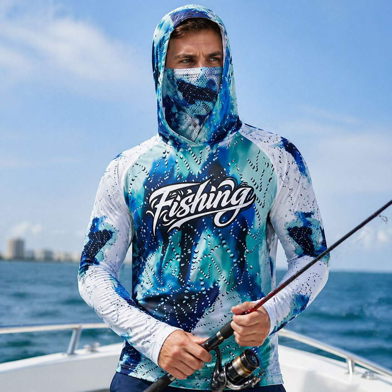 Fishing Hood Riding Tops Wear  - Fishing Hoodie 评论和价格