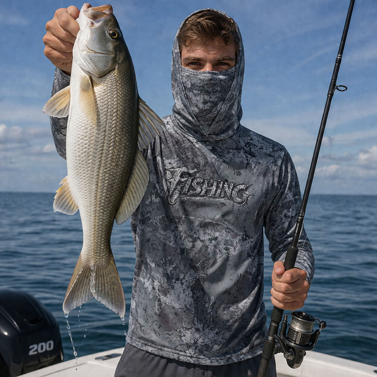 Fishing Hood Riding Tops Wear  - Fishing Hoodie 评论和价格