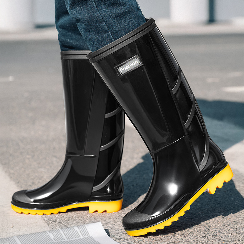 Men Fashion Long Tube Rain Boo - Fishing Boots 评论和价格