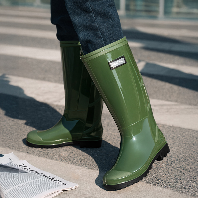 Men Fashion Long Tube Rain Boo - Fishing Boots 评论和价格